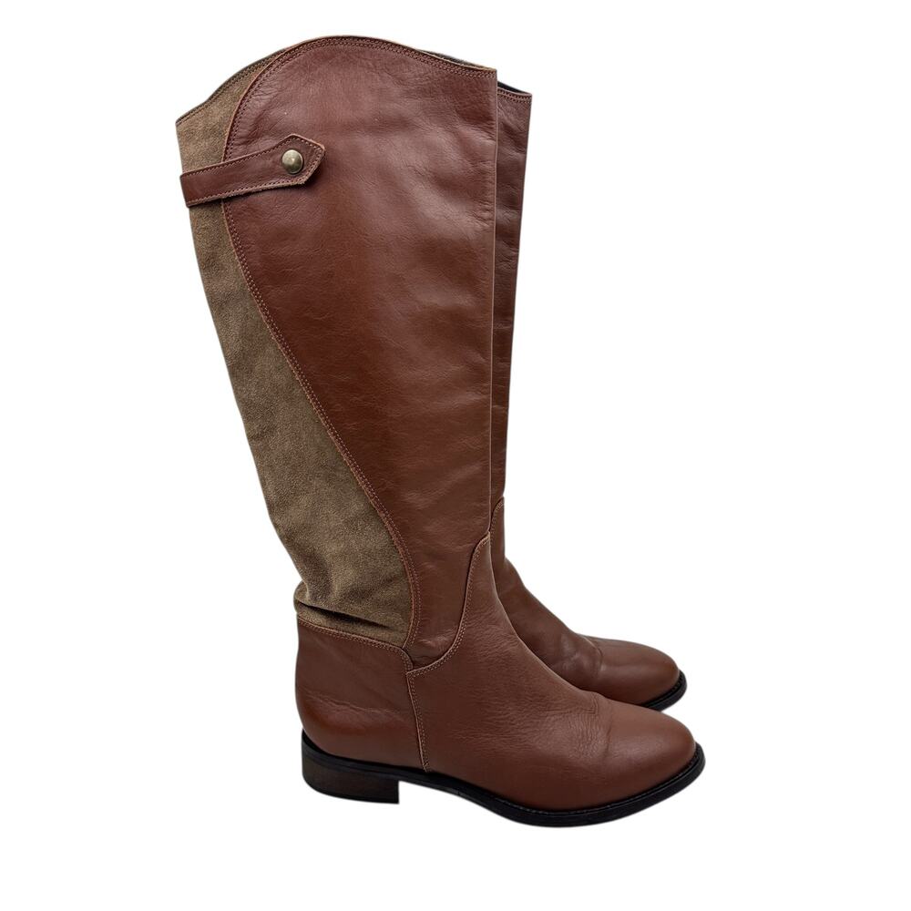Sundance Leather & Suede Riding Boots